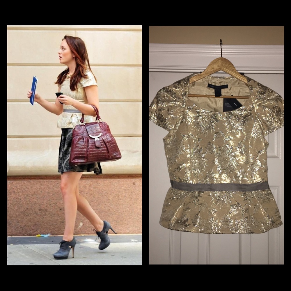 NWT Marc by Marc Jacobs jacquard peplum top